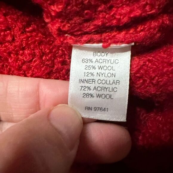 J. Jill wool blend sweater medium red - Picture 6 of 9